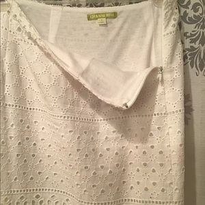 GB long white skirt fits toooo tight on me now